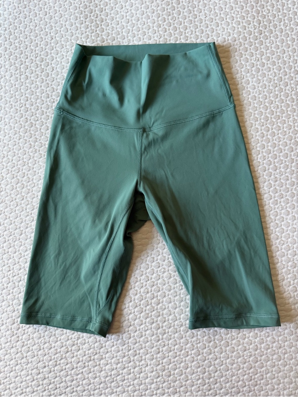High-Waist Active Bike Shorts in Sage Green